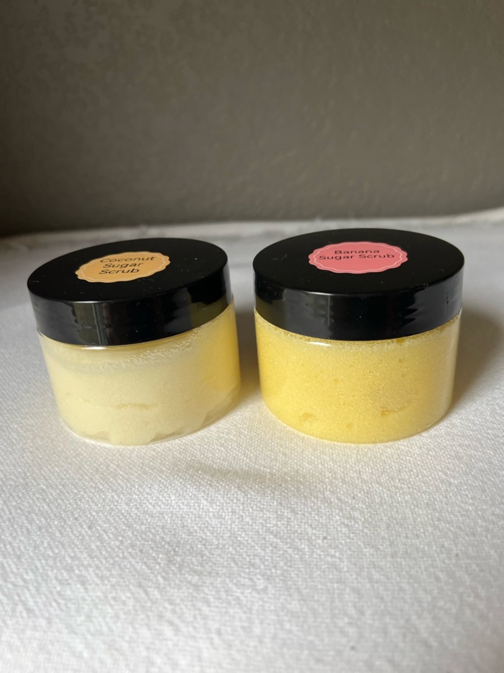 Hand Crafted Coconut and Banana sugar scrub combo